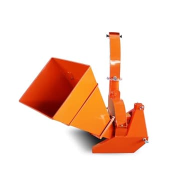 SinolinK 4-Inch PTO Wood Chipper, 3-Point Hitch Shredder for Compact Tractors Under 45HP, Heavy Duty Wood Crusher with PTO Shaft, Gravity Self-Feed Design