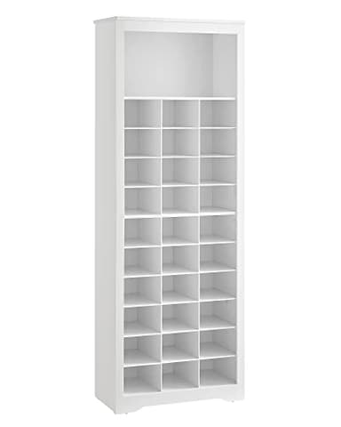 VASAGLE Shoe Storage Cabinet, 10 Tier Shoe Rack Organizer, Holds Up to 30 Pairs of Shoes, for Entryway Bedroom, 12.6 x 24.8 x 73.6 Inches, White ULBS273T14