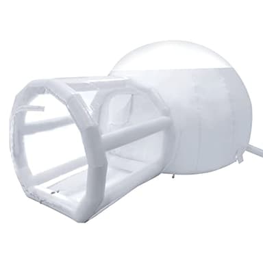 10FT Inflatable Bubble House Dome for Kids, PVC Camping Bubble House with 350W Blower & 600W Air Pump, Bubble Tent Dome Playground Set with Tunnel