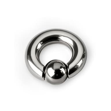 BodyBonita G23 Titanium Septum Rings PA 0G Captive Bead Spring Action CBR Monster Screwball for Men Women Ear Weights for Stretched Ear Piercing Body Jewelry 12mm Silver