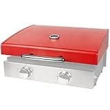 Hard Cover Hood with Temperature Gauge for Blackstone 22 inch Table Top Griddle, 5011 Griddle Hood for Blackstone 22" Grill, Red
