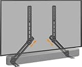 Perlegear Soundbar Mount with Adjustable Height, Sound bar Mount up to 15 lbs, Soundbar Mount Under TV or Above TV, Soundbar tv Mount Bracket with Detachable Long Extension Plates PGSM04B