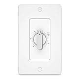 HBN Mechanical Countdown Timer Switch for Lights, Bathroom Fan Timer Switch for Exhaust Fan,Spring Wound Wall Switch Timer,Up to 60 Minutes,No Neutral Wire Required
