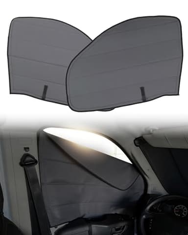 MELIPRON Magnetic Van Window Covers Fit for RAM Promaster 1500 2500 3500 2014-2026, Blackout Privacy & Thermal Insulation Side Shades for Van Life & Camping, Custom Fit, Easy Install, Gray (Pair)