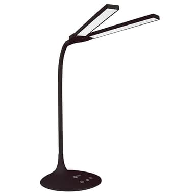 OttLite Pivot LED Desk Lamp – 3 Color Modes, 40-Minute Shut-Off Timer, Adjustable Neck, ClearSun LED, Touch Activated Controls, Gradual Dimmer, for Working, Crafting, Sewing, Studying (Black)