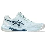 ASICS Women's Gel-Dedicate 8 Pickleball Shoes, 9, Cool Grey/Vintage Indigo