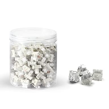 MAGIC-REFINER x Creamy White Switches for Mechanical Keyboard DIY, 42gf Linear Keyswitch 3 Pins, Pre Lubed with POM Stem Compatible for MX Mechanical Keyboard Switch Set (100PCS)