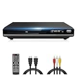 DVD Player HDMI Region Free DVD Players for TV, 1080P Upscaling, USB Input, HDMI RCA Cable Included, Breakpoint Memory, Built-in PAL NTSC, DVD CD Player for Home Plays All Regions and Multi-Format