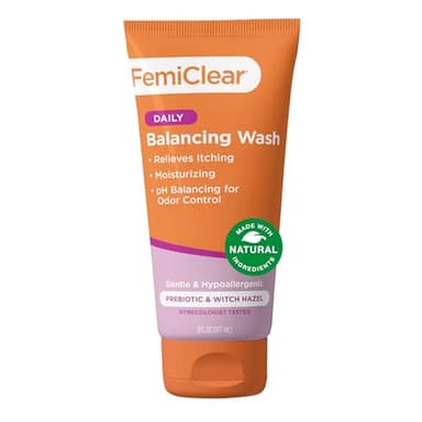 FemiClear Soothing Daily Feminine Wash - Feminine Care Wash for Itching & Irritated Skin, Feminine Hygiene Products, Essentials for Vaginal Health, PH Balance for Women (6FL oz)