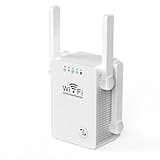 WiFi Extender Signal Booster for Home, Upgraded WiFi Range Extender Wireless Repeater Internet Amplifier with 4 High Power External Antennas Ethernet Ports for Whole Home WiFi Coverage