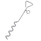 Dog Yard Stake, Heavy Duty Dog Anchor, 120lbs Safe Working Load, Rust-Resistant Tie-Out Leash Stake for Yard, Garden, Park, and Camping Use