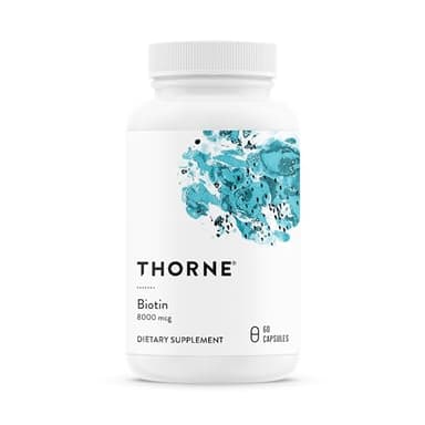 THORNE - Biotin - Vitamin B7 Supplement for Healthy Hair, Nails, Skin & Metabolism - Supports Nerve Health* - Third-Party Certified - Gluten, Dairy & Soy-Free - 60 Capsules