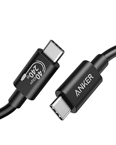 Anker USB C Cable(3.3FT, 240W), USB 4 Data Cable, 40Gbps, 8K HD Display, Thunderbolt 4/3 Compatible, for iPhone 17, MacBook, Hub, Docking and More