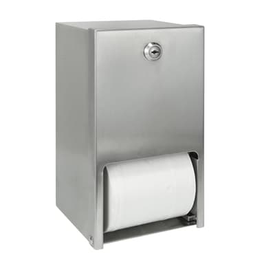 Stardrix 2 Roll Stainless Steel Commercial Toilet Paper Dispenser, Heavy Duty Wall Mount Tissue Holder with Lock for Restroom/Bathroom