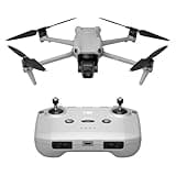 DJI Air 3 (DJI RC-N2), Drone with Medium Tele & Wide-Angle Dual Primary Cameras, 46-Min Max Flight Time, Omnidirectional Obstacle Sensing, 48MP Photos, 4K/60fps HDR, Compliance with FAA Remote ID