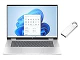 HP Envy 2-in-1 16" 2K Touch-Screen Laptop | Intel Core Ultra 5 Processor | Integrated Intel Graphics|Backlit | Silver| 16GB RAM DDR5 | 512GB SSD | Windows 11 Home |Bundle with 64GB USB Flash Drive