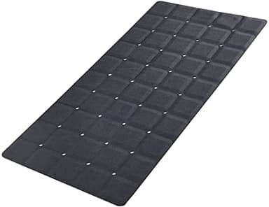 Webos Foldable Silicone Bathtub Mat: Jumbo Size Heavy Duty Safety Bath Mat for Tub Without Suction Cups Non Slip Bath & Shower Mat for Textured, Reglazed, Refinished Tub (Black, 35.8 x 17.7)