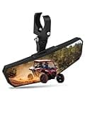 ZIDIYORUO UTV Rear View Mirror, Adjustable SXS RZR Center Rearview Mirror with Aluminum Clamp Fit for 1.5"-2" Roll Bar, Compatible with Polaris RZR, Pioneer, Talon, Can Am X3, Kawasaki, CFMOTO