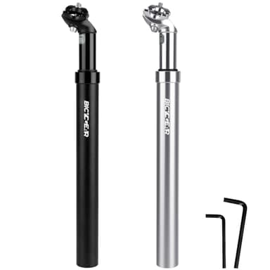 BICYCGEAR Suspension Seatpost 27.2 30.4 30.9 31.6 Bike Seat Posts with Suspension 40mm Travel Bicycle Seat Shock Absorber Aluminum Tube for E Bike MTB BMX Road City Bike Replacement Component Parts