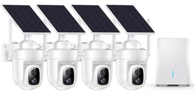4K/8MP UHD Solar Security Cameras Wireless Outdoor with Local storage Base