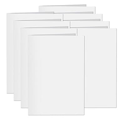 8 Pack, Inventiv 30 Second Recordable DIY Greeting Card, Voice Recorder Module, Blank White/Apply Custom Design Artwork