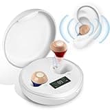 Rayovac Hearing Aids-Hearing Aids for Seniors,Digital Personal Into Ear Sound Amplification Devices with Noise Cancellation,with Volume Control and Charging Case &5 Modes Hearing Amplifier,White