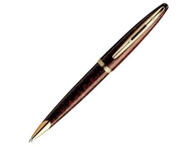 Waterman Carène Ballpoint Pen | Marine Amber with 23k Gold Clip | Medium Point with Blue Ink Cartridge | Gift Box