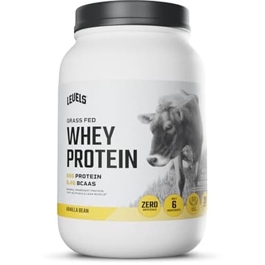 Levels Grass Fed Whey Protein Powder, No Artificials, 24G of Protein, Vanilla Bean, 2LB