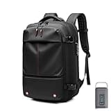 Airbag Backpack, Vacpack Backpack, Carry On Travel Backpack With Vacuum Water Resistant (Black + Electric Vacuum)