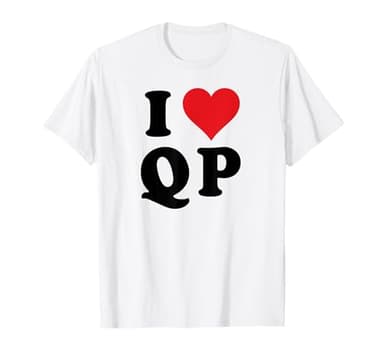 I Heart QP Initials I Love Q.P. First And Last Name Q P T-Shirt
