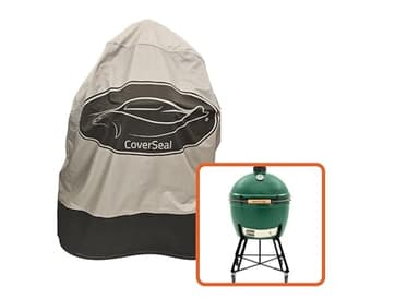 CoverSeal Small BBQ Grill Cover - Weather Resistant Outdoor Barbecue Apron for 2-3 Burner Grill no Side Trays - Compact Seal from Ground Up - Silver - 44 Inch L x 22in W x 48in H