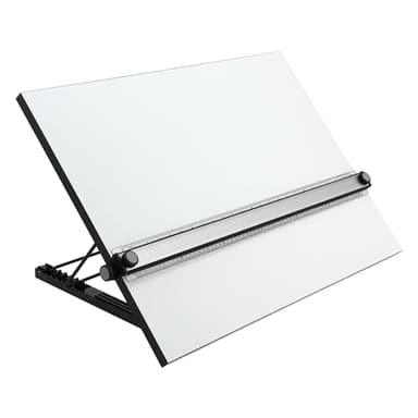 Acurit Multi-Angled 20”x26” PXB Drawing Board for Artists and Designers - Portable Tabletop Workspace, Drawing, Sketching, Drafting, Painting - Portable Laminated Surface w/Ruler & Parallel Motion Bar