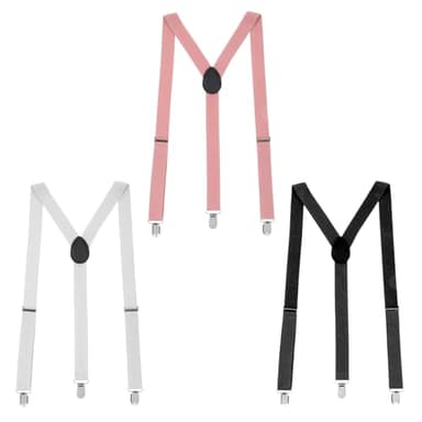 Psiriol 3PCS Thin Y Back Ladies Suspenders, Women Suspenders Hidden for Women Pants Under Clothes, Adjustable for Jeans Undergarment