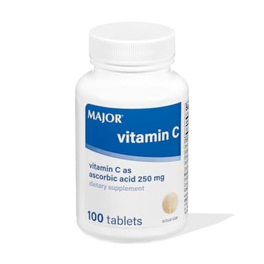 MAJOR Vitamin C 250 Mg - Dietary Supplement - 100 Tablets (1 Pack)