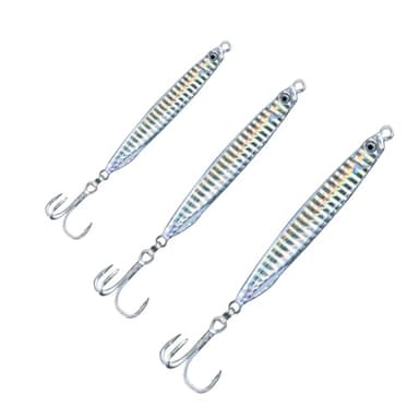 Navicatch Saltwater Fishing Lures Fishing Jigs Fishing Spoons for Striped bass, Pompano, Spanish Mackerel，Bluefish,Metal Jigging, Diamond Jigs Silver 3pcs. 1 2/5oz+1 4/5oz+ 2oz Premium to Choose
