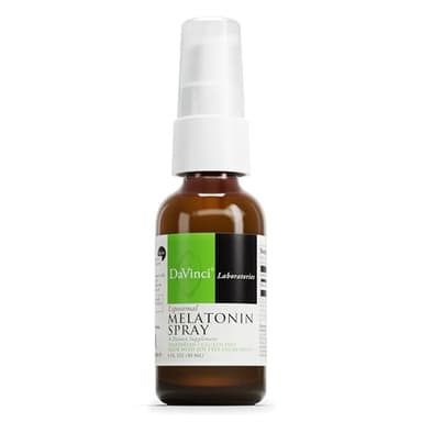 DAVINCI Labs Liposomal Melatonin Spray - Sleep Support Supplement - Bedtime Spray with 3mg Melatonin Per Serving - Fast-Acting Formula - Supports Restful Sleep - 30 mL