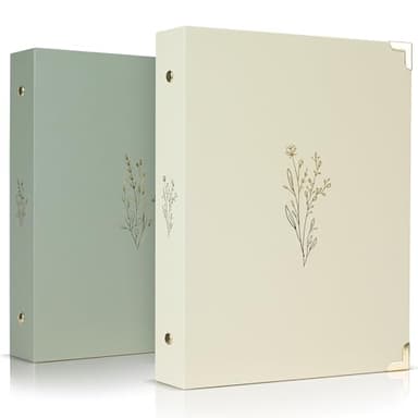 Aesthetic 6 Ring A5 Binder Set of 2 - The Perfect Small 0.75 Inch Planner Binder for Journaling or Collections - Refillable Notebook Holder with Pocket