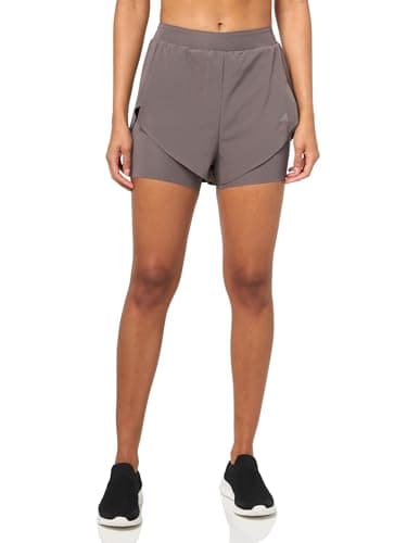 Adidas Womens Designed for Training Heat.Rdy HIIT 2-in-1 Short, Charcoal, X-Small