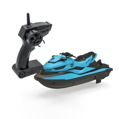 Miracland 2.4GHz Remote Control Jet Ski, High Speed RC Motorboat Water Toy with Dual Propellers, 2 Speed Levels, 50 Meters Control Range (Blue)