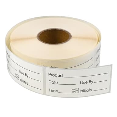 L LIKED 500 Stickers Use by 1 x 2 Inch Dissolvable Food Storage Labels for Containers