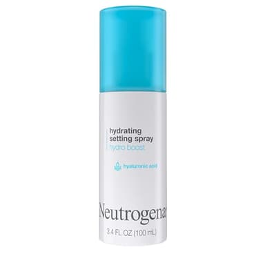 Neutrogena Hydro Boost Hydrating Makeup Setting Spray with Hyaluronic Acid, Setting Spray for Smooth, Dewy Skin, Fragrance Free, Non-Comedogenic & Hypoallergenic, 3.4 fl. oz