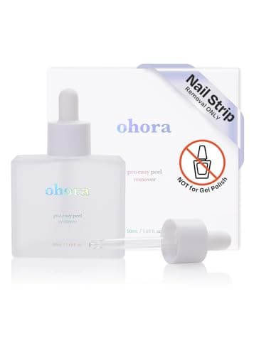 ohora Care Easy Peel Remover - Semi-Cured Gel Nail Strip Remover with Hygienic Dropper | Non-Drying, Nourishing Formula | Vegan, Cruelty-Free, and Hypoallergenic | Swiftly Removes Gel Strips