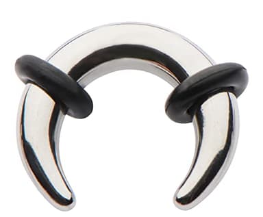 Zaya Body Jewelry Septum Pincher Ring Stretching Ear Plugs Tapers Horseshoes Gauges 00g 0g 1g 2g 4g 6g 8g 10g 12g 14g gauge (6g)