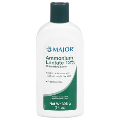 Major Ammonium Lactate 12% Moisturizing Lotion - Lactic Acid Lotion - Helps Moisturize and Soften Rough, Dry Skin - Daily Body Lotion - Fragrance-Free - 14 Oz (1 Pack)