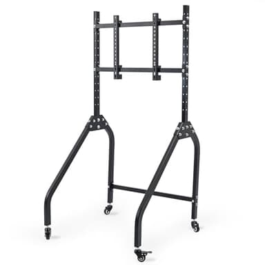 Dardoo Single Monitor Stand with Brake Casters - Premium Adjustable Mount for Racing Simulator Cockpit, Full Motion Adjustability for 27 to 65 inch Monitors, Immersive Viewing Experience