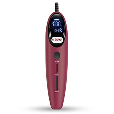 LeLuv Magna LCD Smart Handheld Vacuum Pump Controller USB Rechargeable Programmable or Manual Modes - Smooth Red Silicone