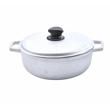 IMUSA Traditional Caldero made in Colombia with Lid, 4.8 Quart, Silver