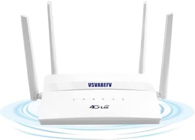 4G LTE Wireless Router with SIM Card Slot Unlocked 300Mbps Wireless Mobile WiFi Hotspot with Antenna for B2/B4/B5/B12/B13/B17/B18/B25, Sim Card Router Support T-Mobile AT&T