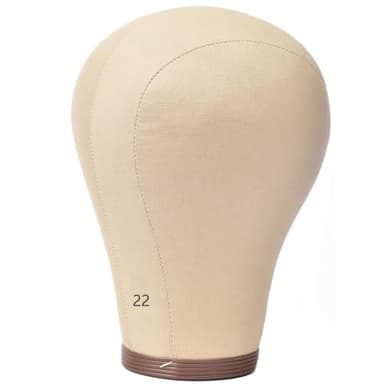 Monicass 22inch Cork Canvas Block Head Mannequin Head Wig Display Styling Head
