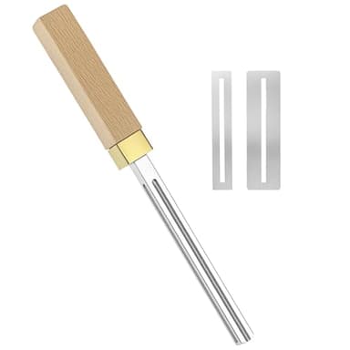 QWORK 4th Generation Upgraded Guitar Fret Crowning File with Square Handle, Multi-Instrument Compatibility for Electric, Acoustic Guitars, Ukuleles, Basses